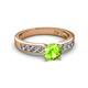 2 - Enya Classic Peridot and Diamond Engagement Ring 