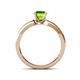 4 - Enya Classic Peridot and Diamond Engagement Ring 