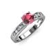 3 - Enya Classic Rhodolite Garnet and Diamond Engagement Ring 