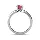 4 - Enya Classic Rhodolite Garnet and Diamond Engagement Ring 