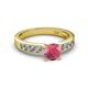 2 - Enya Classic Rhodolite Garnet and Diamond Engagement Ring 