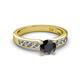 2 - Enya Classic Black and White Diamond Engagement Ring 