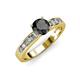 3 - Enya Classic Black and White Diamond Engagement Ring 
