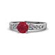 1 - Enya Classic Ruby and Diamond Engagement Ring 