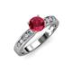 3 - Enya Classic Ruby and Diamond Engagement Ring 