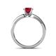 4 - Enya Classic Ruby and Diamond Engagement Ring 