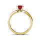 4 - Enya Classic Ruby and Diamond Engagement Ring 