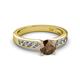 2 - Enya Classic Smoky Quartz and Diamond Engagement Ring 
