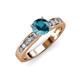 3 - Enya Classic London Blue Topaz and Diamond Engagement Ring 