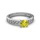 2 - Enya Classic Yellow and White Diamond Engagement Ring 