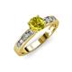 3 - Enya Classic Yellow and White Diamond Engagement Ring 