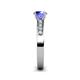 5 - Enya Classic Tanzanite and Diamond Engagement Ring 