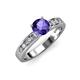 3 - Enya Classic Iolite and Diamond Engagement Ring 
