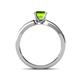 4 - Enya Classic Peridot and Diamond Engagement Ring 