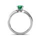 4 - Enya Classic Emerald and Diamond Engagement Ring 