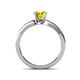 4 - Enya Classic Yellow and White Diamond Engagement Ring 