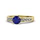 1 - Enya Classic Blue Sapphire and Diamond Engagement Ring 