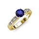 3 - Enya Classic Blue Sapphire and Diamond Engagement Ring 