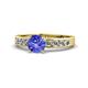 1 - Enya Classic Tanzanite and Diamond Engagement Ring 