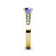 5 - Enya Classic Tanzanite and Diamond Engagement Ring 