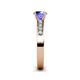 5 - Enya Classic Tanzanite and Diamond Engagement Ring 
