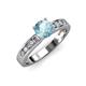 3 - Enya Classic Aquamarine and Diamond Engagement Ring 