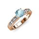3 - Enya Classic Aquamarine and Diamond Engagement Ring 