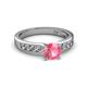 2 - Enya Classic Pink Tourmaline and Diamond Engagement Ring 