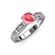 3 - Enya Classic Pink Tourmaline and Diamond Engagement Ring 