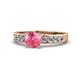 1 - Enya Classic Pink Tourmaline and Diamond Engagement Ring 