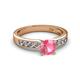 2 - Enya Classic Pink Tourmaline and Diamond Engagement Ring 