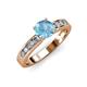3 - Enya Classic Blue Topaz and Diamond Engagement Ring 