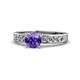1 - Enya Classic Iolite and Diamond Engagement Ring 