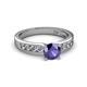 2 - Enya Classic Iolite and Diamond Engagement Ring 