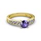 2 - Enya Classic Iolite and Diamond Engagement Ring 
