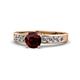 1 - Enya Classic Red Garnet and Diamond Engagement Ring 