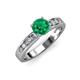 3 - Enya Classic Emerald and Diamond Engagement Ring 