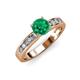 3 - Enya Classic Emerald and Diamond Engagement Ring 