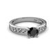2 - Enya Classic Black and White Diamond Engagement Ring 