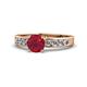 1 - Enya Classic Ruby and Diamond Engagement Ring 