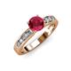 3 - Enya Classic Ruby and Diamond Engagement Ring 