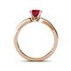 4 - Enya Classic Ruby and Diamond Engagement Ring 
