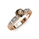 3 - Enya Classic Smoky Quartz and Diamond Engagement Ring 
