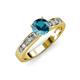 3 - Enya Classic London Blue Topaz and Diamond Engagement Ring 