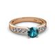2 - Enya Classic London Blue Topaz and Diamond Engagement Ring 