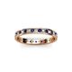 2 - Livia 1.70 mm Blue Sapphire and Diamond Eternity Band 