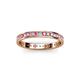 2 - Livia 1.70 mm Pink Tourmaline and Diamond Eternity Band 