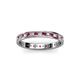 2 - Livia 1.70 mm Rhodolite Garnet and Diamond Eternity Band 