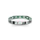 2 - Livia 1.70 mm Emerald and Diamond Eternity Band 
