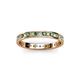 2 - Livia 1.70 mm Green Garnet and Diamond Eternity Band 